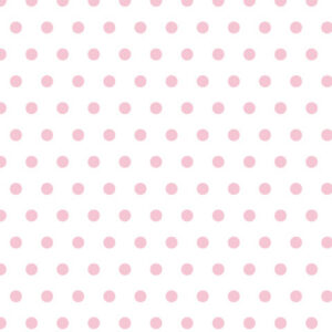 Light pink polka dots on white background.