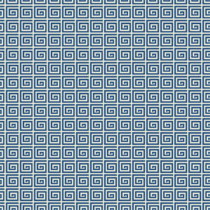 Greek Spiral - Navy Blue