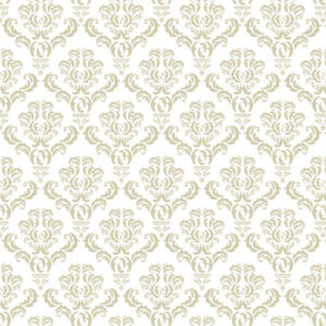 Beige Leaf Damask