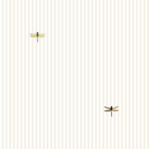 Dragonflies on Beige Stripe